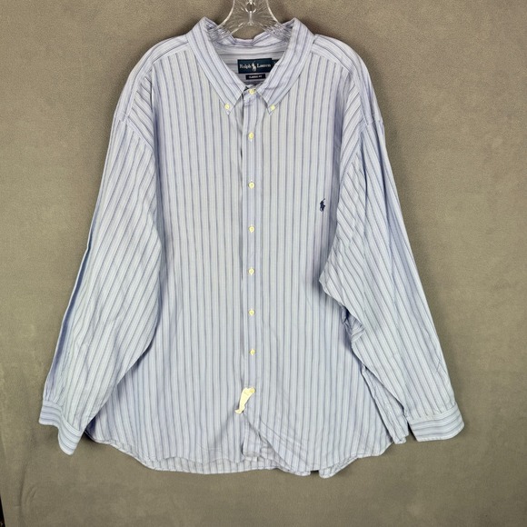 Ralph Lauren Button Down Shirt Mens Size 4XB Striped Long Sleeve Classic Fit - Picture 1 of 8